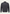 Anthracite men's pullover in merino wool with a stand collar and short zip, shown from the front cut out.