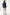 Men's linen blazer in blue, back view worn on the body with a straight cut