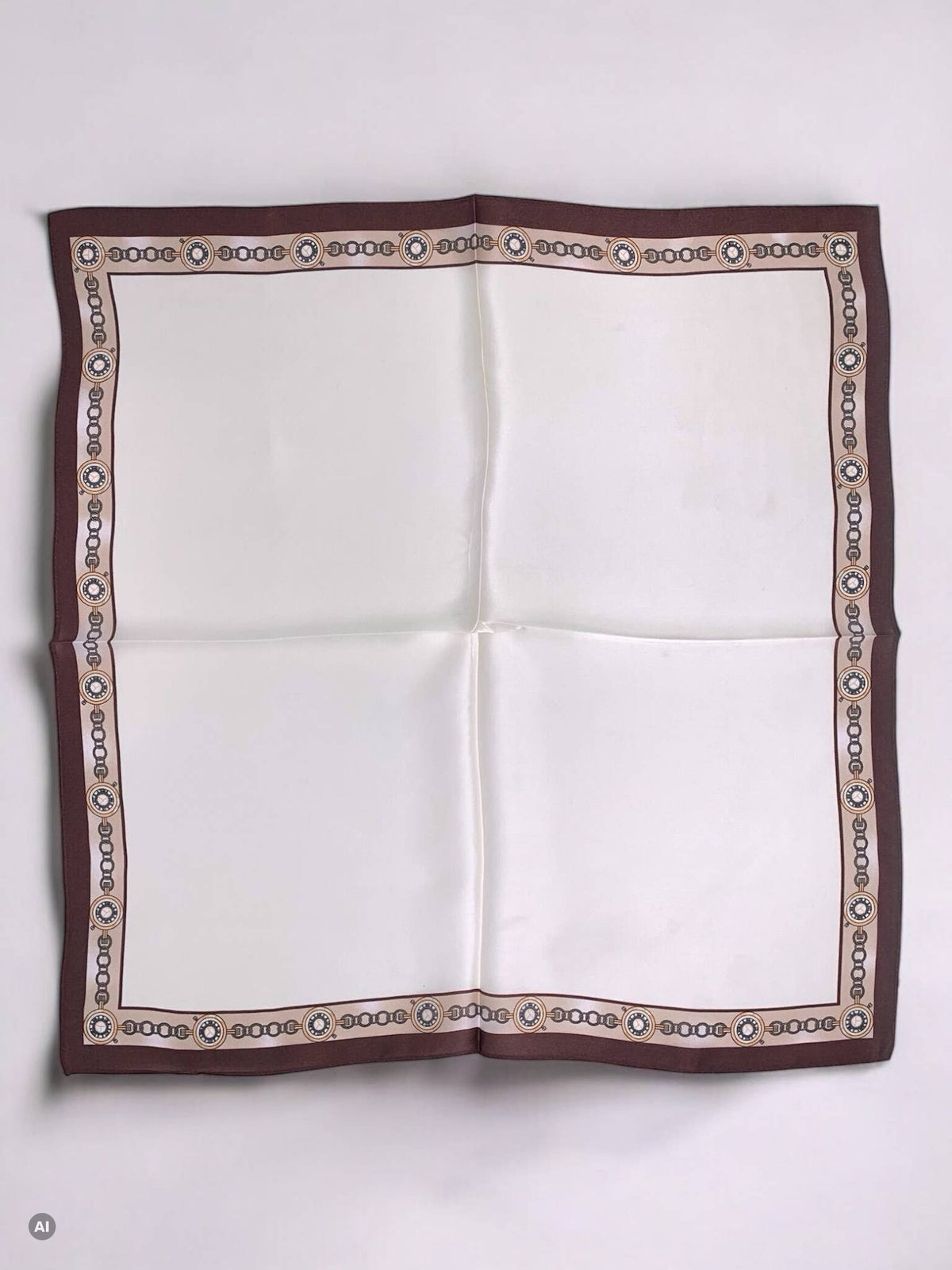 Seidentuch 53 x 53 cm FL30: Beige / Seide