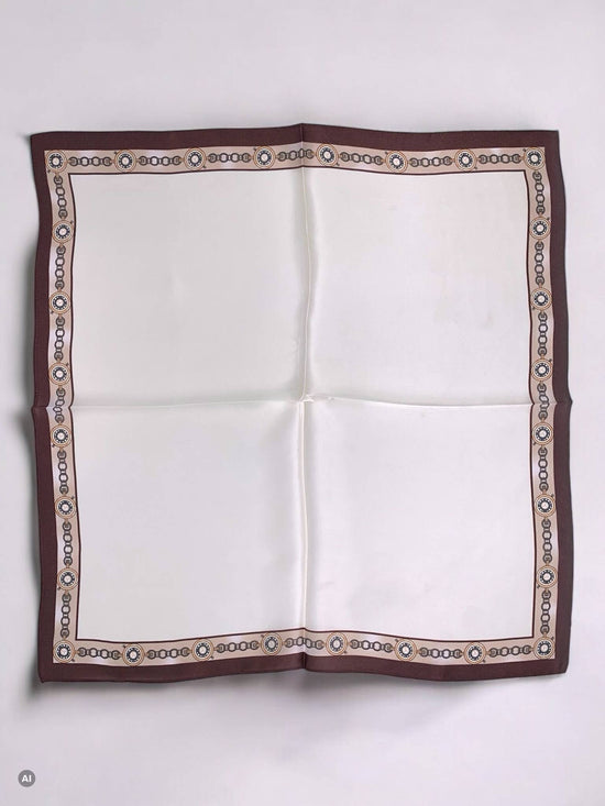 Seidentuch 53 x 53 cm FL30: Beige / Seide