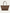 Brown women's shopper bag in suede with crocodile embossing, front view