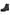 Black men's ankle boot made from sheepskin and leather, shown in an angled front view on white.