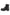 Black men's ankle boot made from sheepskin and leather, shown in side view on a white background.
