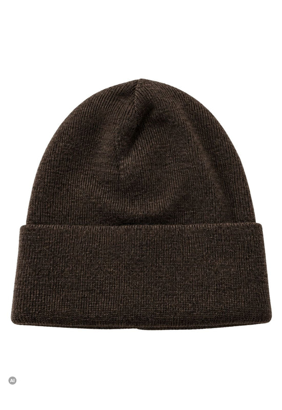 Strickmütze Naomi Braun aus 100 % Merinowolle – Unisex One Size